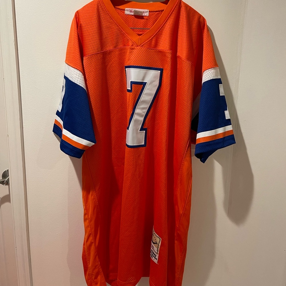 Mitchell & Ness Denver Broncos John Elway 1994 Orange Throwback Jersey Authentic